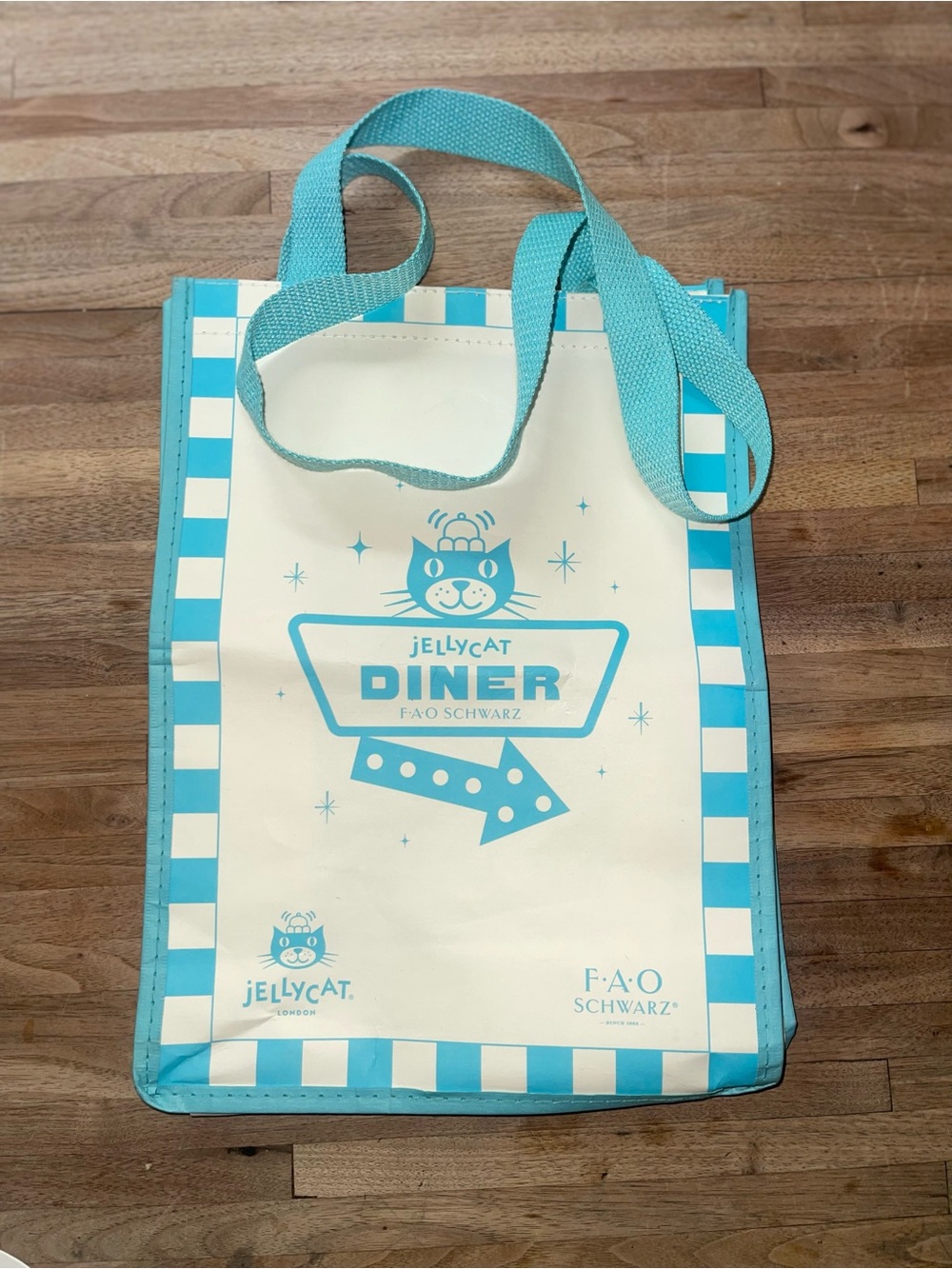 Jellycat Aqua and Cream Diner Tote